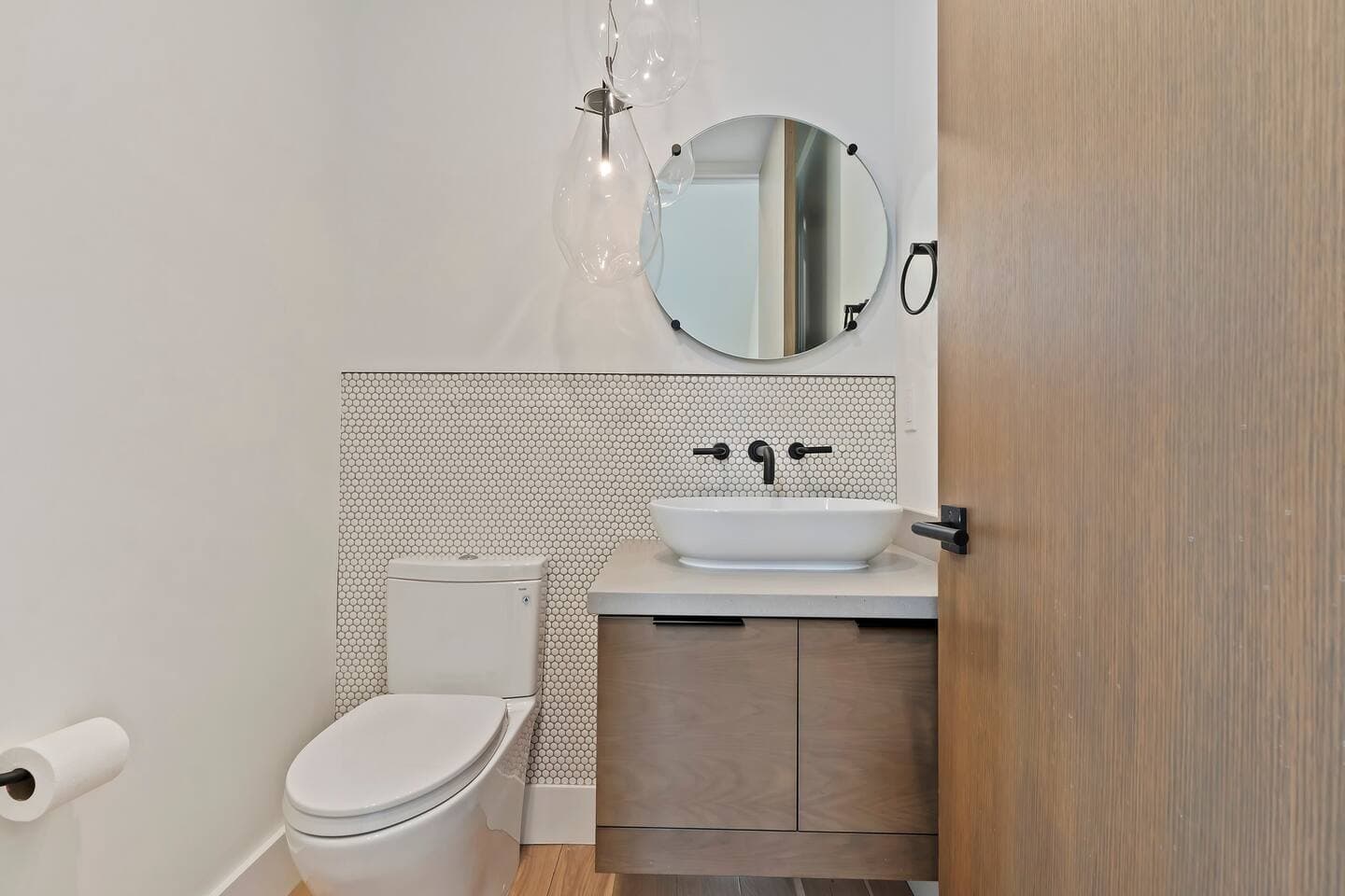 Powder bathroom located on 2nd level (main level)